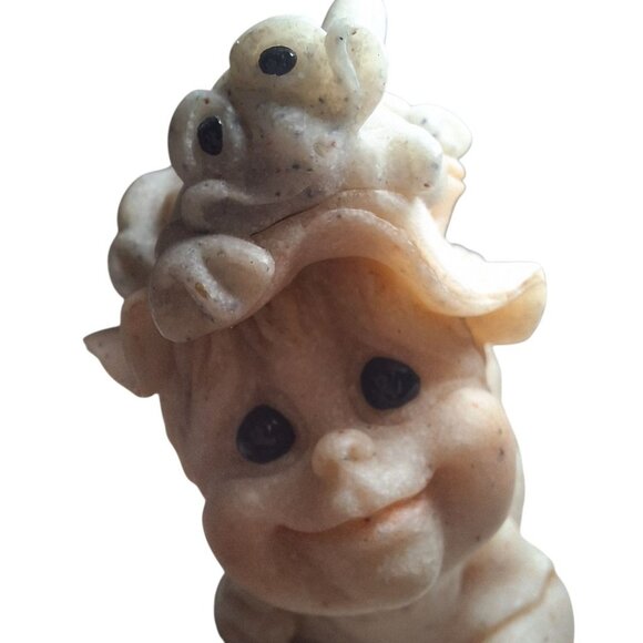 Quarry Kids Frog Child Figurine Franklin Fyfe Hitchin a Ride Vintage 2001 - Picture 6 of 10